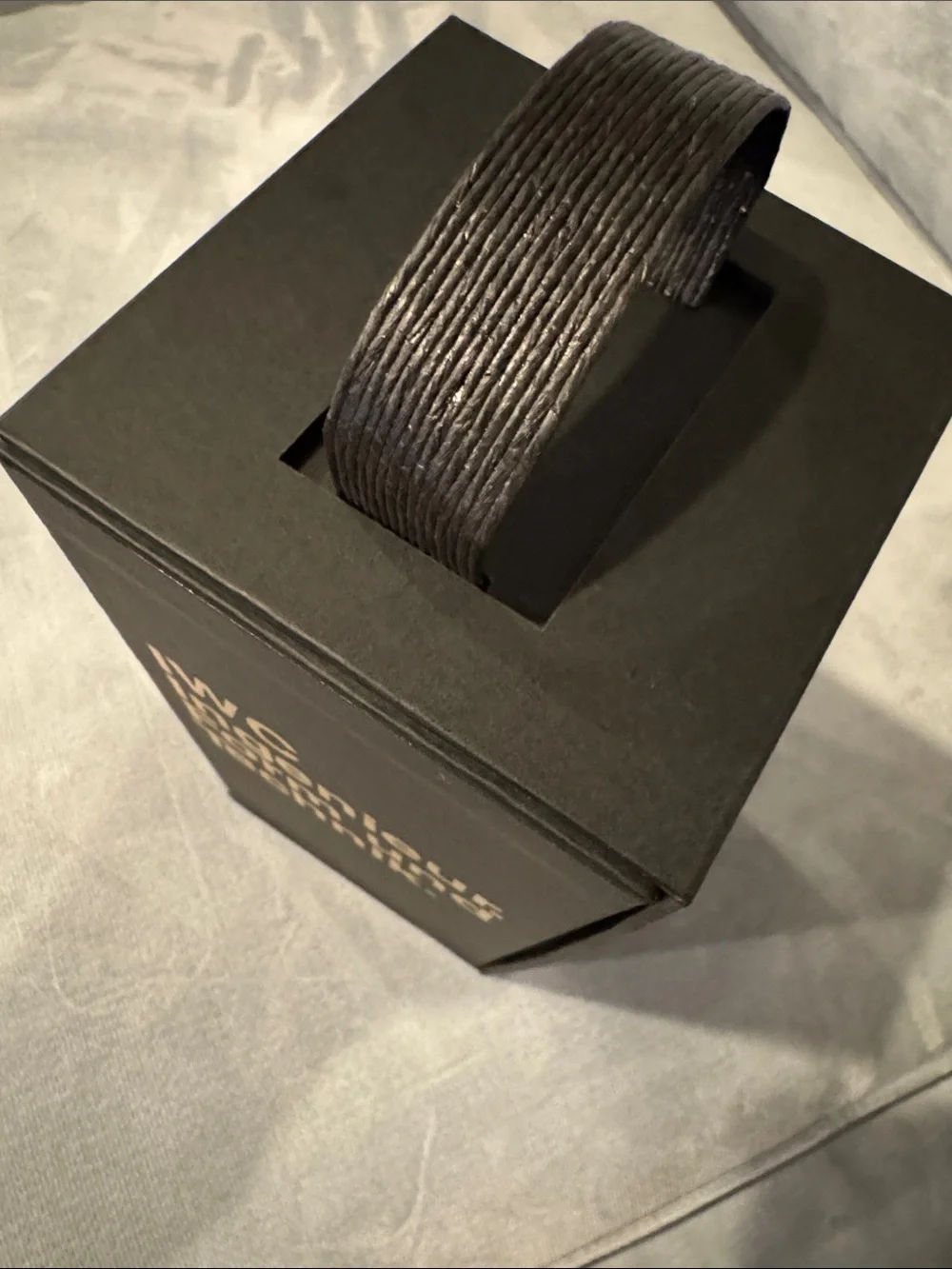 IWC Black Presentation Box with Gold Lettering